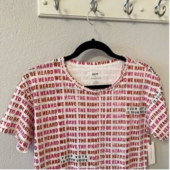 Anthropologie Maeve VOTE Right To Be Heard Graphic Tee - Picture 3 of 6
